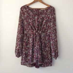 Floral Long Sleeve Romper